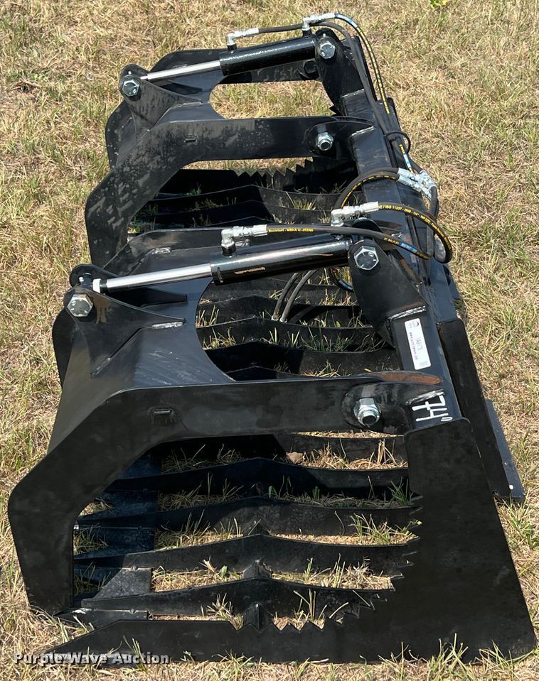 image for item IA9178 74" W skid steer rock grapple bucket