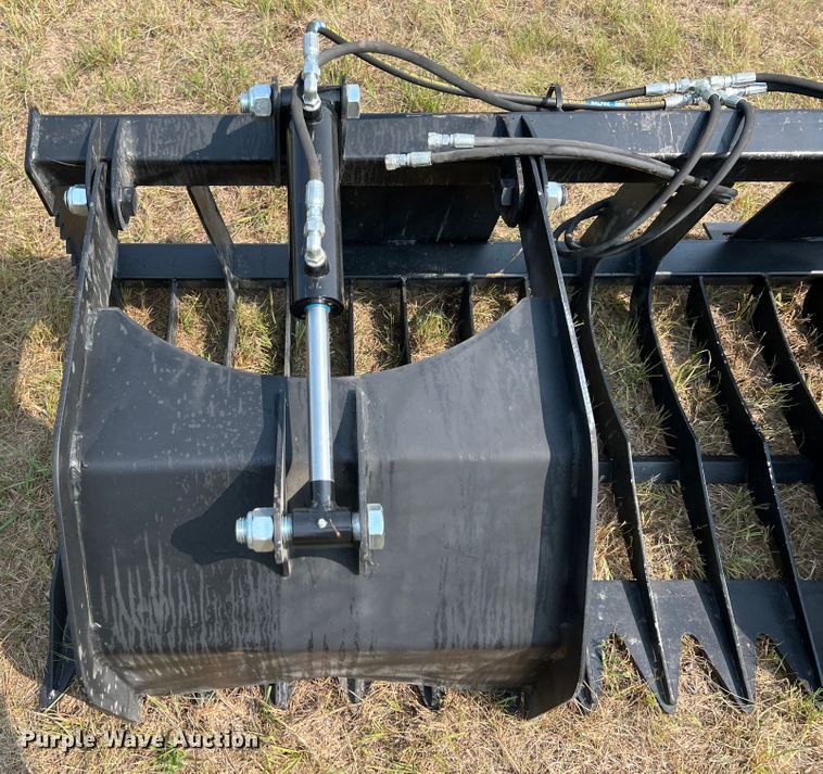 image for item IA9178 74" W skid steer rock grapple bucket