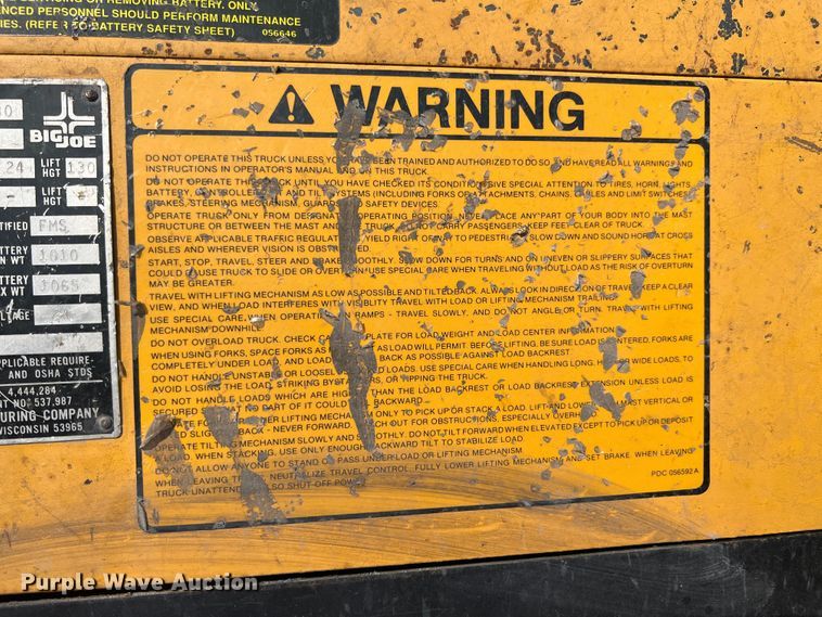 image for item IA9181 Big Joe PDC-20-130  forklift