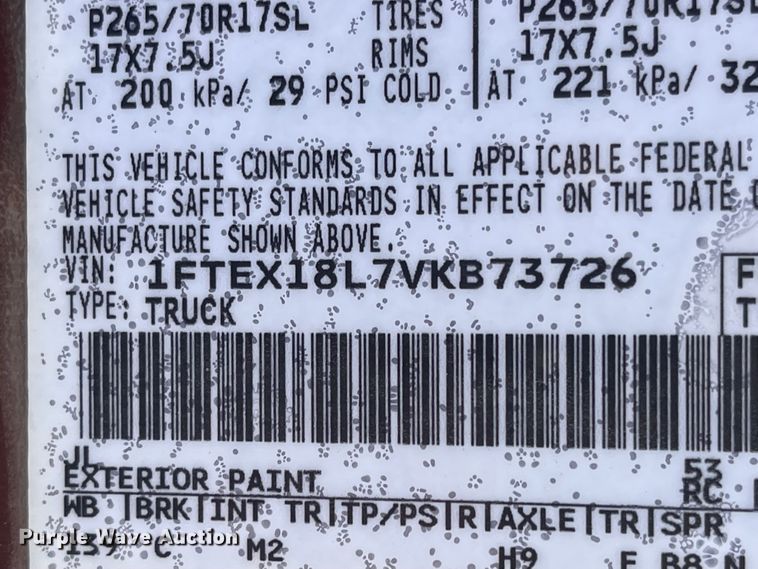image for item JF9035 1997 Ford F150  SuperCab pickup truck