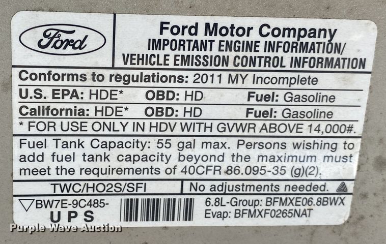 image for item JW9423 2011 Ford E450 Super Duty  delivery van