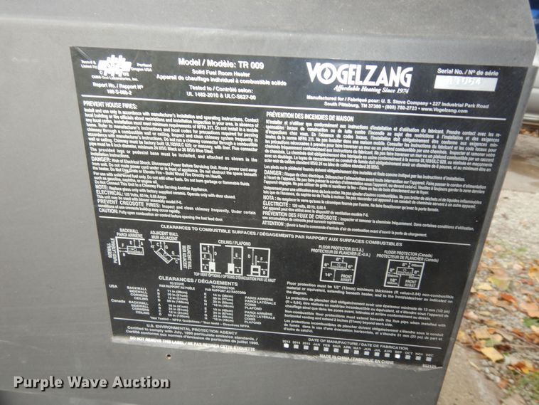 image for item KF9432 The Performer TR009 woodstove