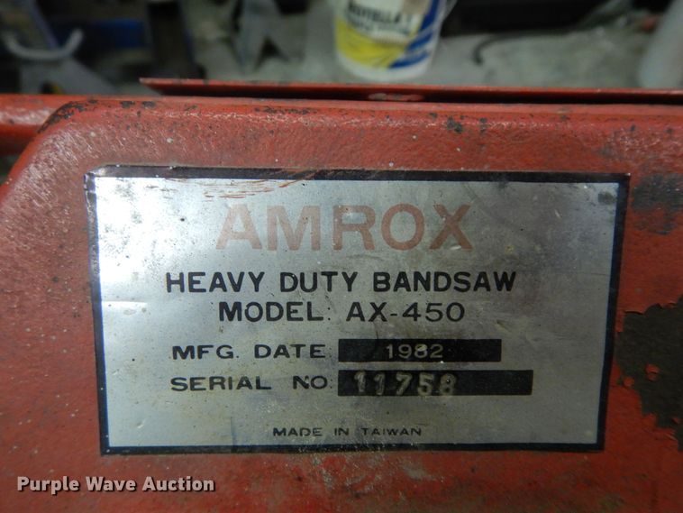 image for item KF9440 1982 Amrox AX-450  bandsaw