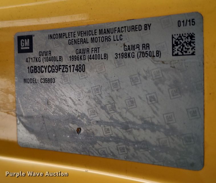 image for item LK9274 2015 Chevrolet Silverado 3500HD  utility bed pickup truck