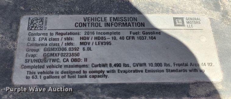 image for item LK9278 2016 Chevrolet Silverado 3500HD  utility bed pickup truck