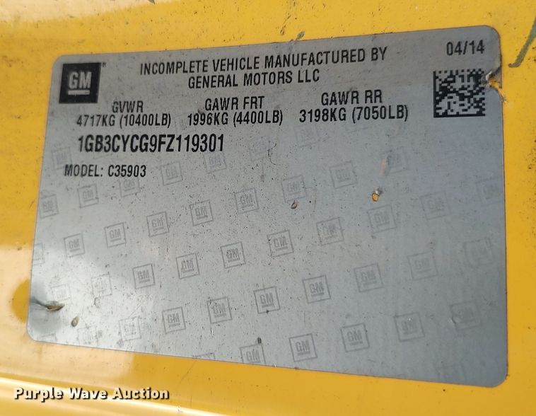 image for item LK9780 2015 Chevrolet Silverado 3500HD  utility bed pickup truck