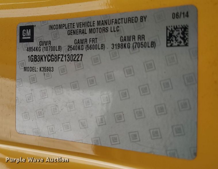 image for item LK9783 2015 Chevrolet Silverado 3500HD  utility bed pickup truck