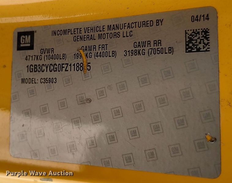 image for item LK9786 2015 Chevrolet Silverado 3500HD  utility bed pickup truck