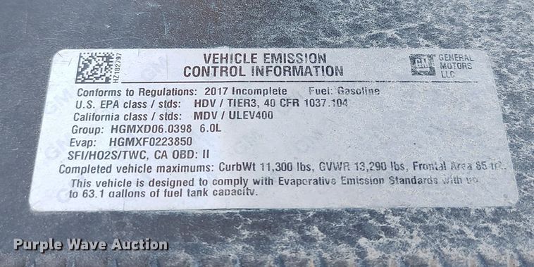 image for item LK9792 2017 Chevrolet Silverado 3500HD  utility bed pickup truck