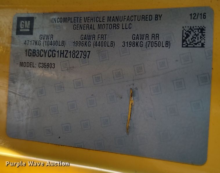 image for item LK9792 2017 Chevrolet Silverado 3500HD  utility bed pickup truck