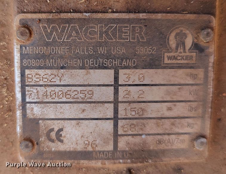 image for item LK9803 (2) Wacker plate compactors