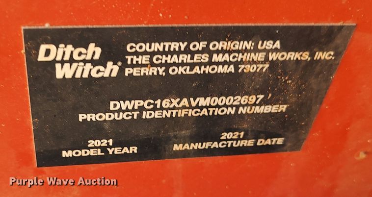 image for item LK9804 2021 Ditch Witch C16X  trencher