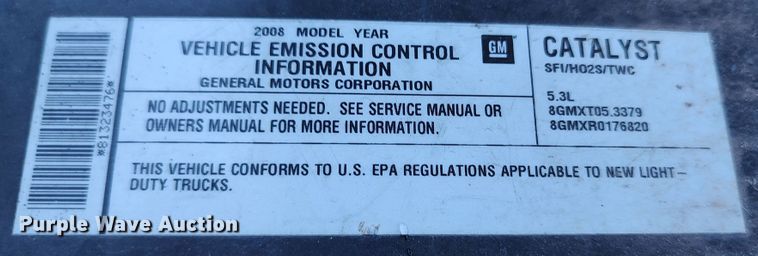 image for item LK9844 2008 Chevrolet Silverado 1500  Ext. Cab pickup truck