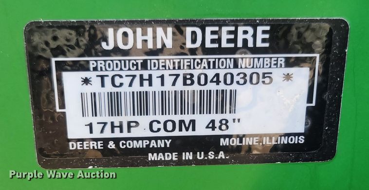 image for item LM9655 John Deere 7H17B  lawn mower