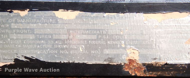 image for item LP9527 1984 Blair  utility trailer