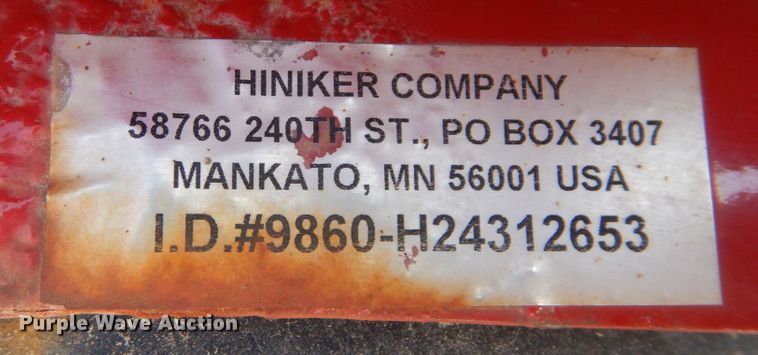 image for item LY9100 Hiniker 9860  8' 6"W V-plow