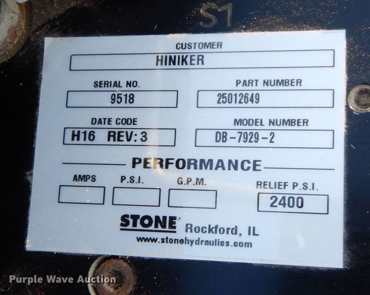 image for item LY9101 Hiniker 6912  8'W snow plow