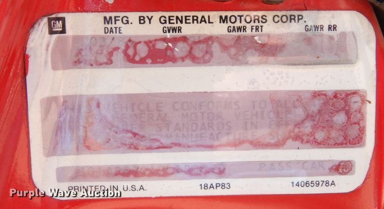 image for item LY9131 1984 Chevrolet Camaro Z28