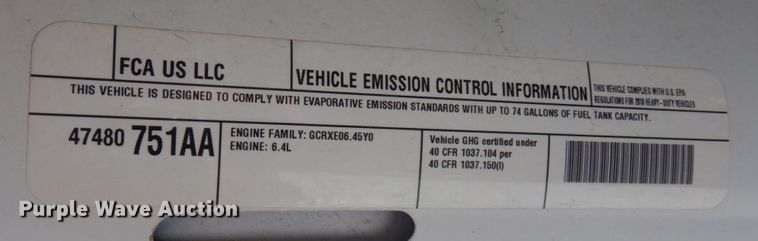 image for item MH9209 2016 Dodge Ram 5500HD  truck cab and chassis