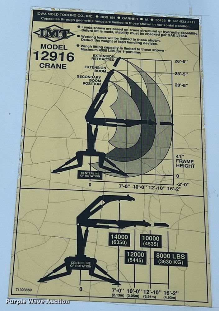 image for item MQ9817 2012 Freightliner Business Class M2 106  crane truck