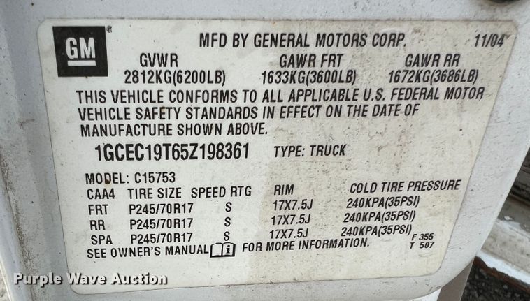 image for item MR9849 2005 Chevrolet Silverado  1500  Ext. Cab pickup truck