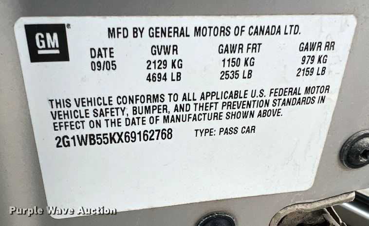 image for item MR9858 2006 Chevrolet Impala LS