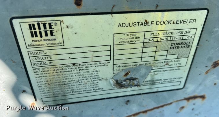 image for item MR9877 (3) Rite Hite adjustable dock levelers