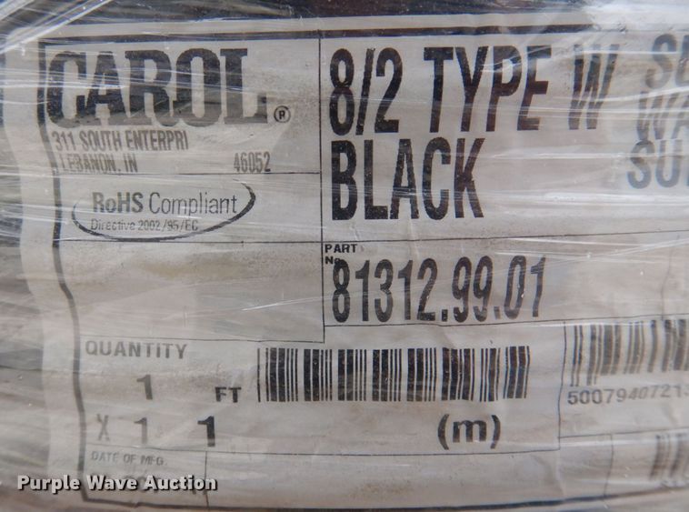 image for item MU9760 1,000' of 8/2 Type W electric wire