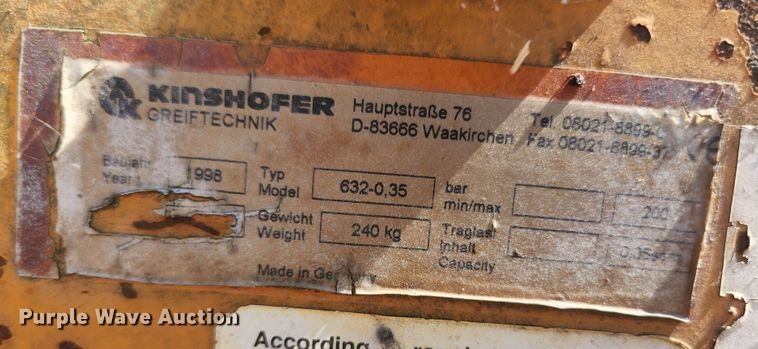 image for item DI1239 1998 Kinshofer 632-0.35  grapple