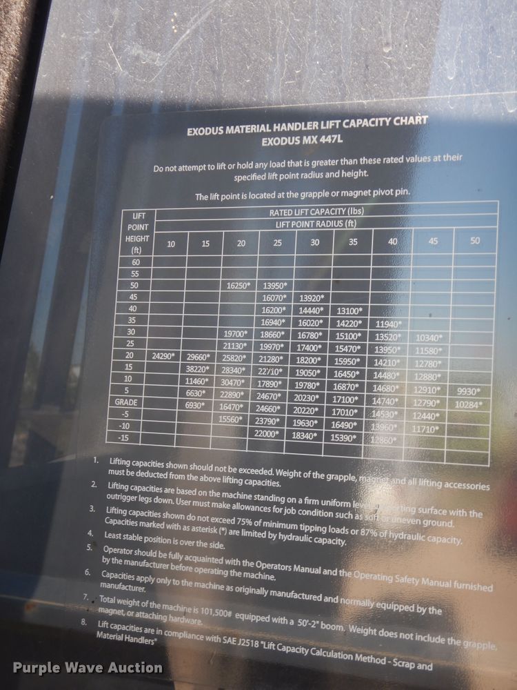 image for item DM3133 2010 Exodus MX447L  long reach wheeled excavator