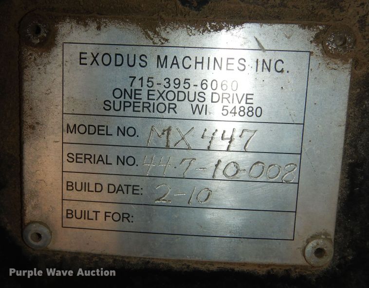 image for item DM3133 2010 Exodus MX447L  long reach wheeled excavator