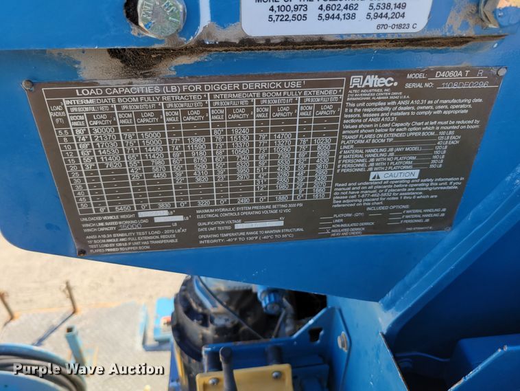 image for item DM8047 2009 International WorkStar 7500  digger derrick truck