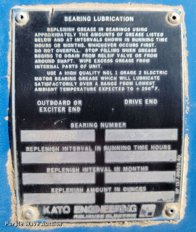 image for item DM8056 Kato Engineering A186030003  generator