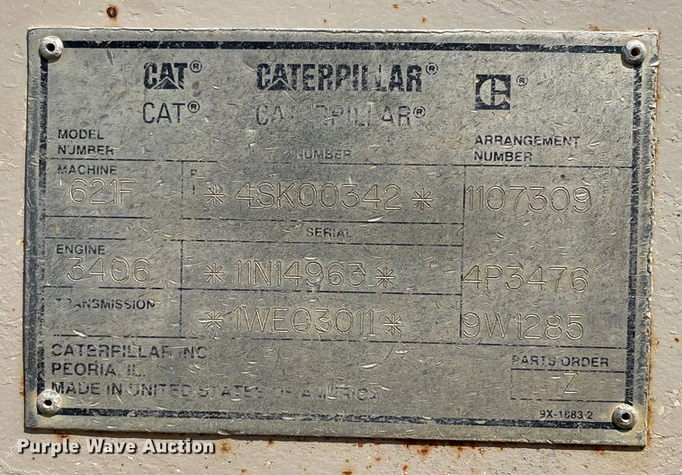 image for item DN5190 1995 Caterpillar 621F  conventional scraper