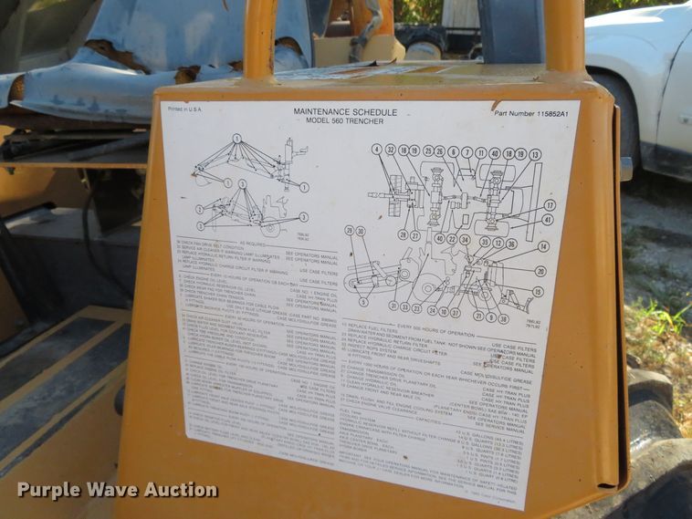 image for item DR0142 1998 Case 560  trencher