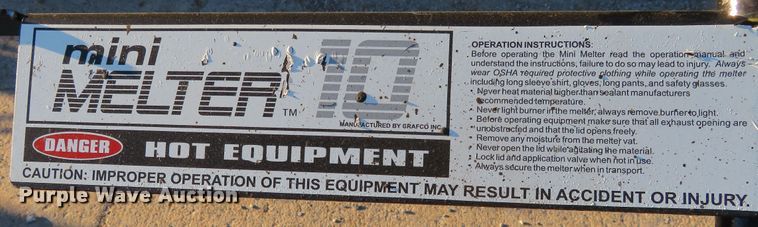 image for item DR0143 Crafco Mini Melter 10  melter applicator