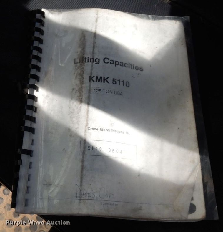 image for item DR0542 1992 Krupp KMK5110  crane