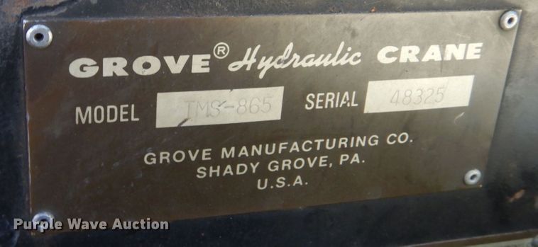 image for item DR0543 1981 Grove 8465G  crane