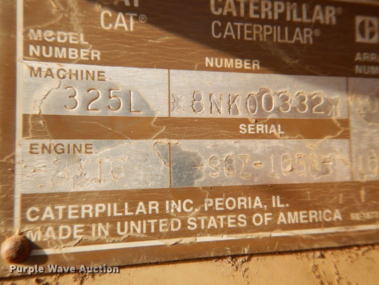 image for item DS8227 1993 Caterpillar 325L  excavator