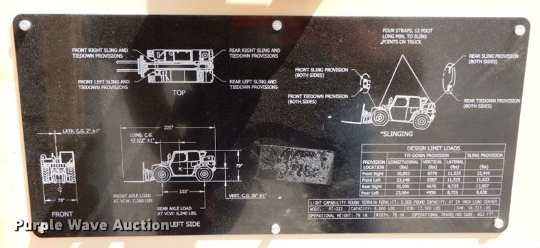 image for item HF9372 2014 Kalmar RT-022  telehandler