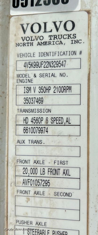 image for item IA9107 2002 Volvo VHD  ready mix truck