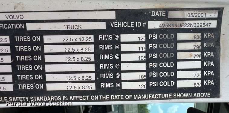 image for item IA9107 2002 Volvo VHD  ready mix truck
