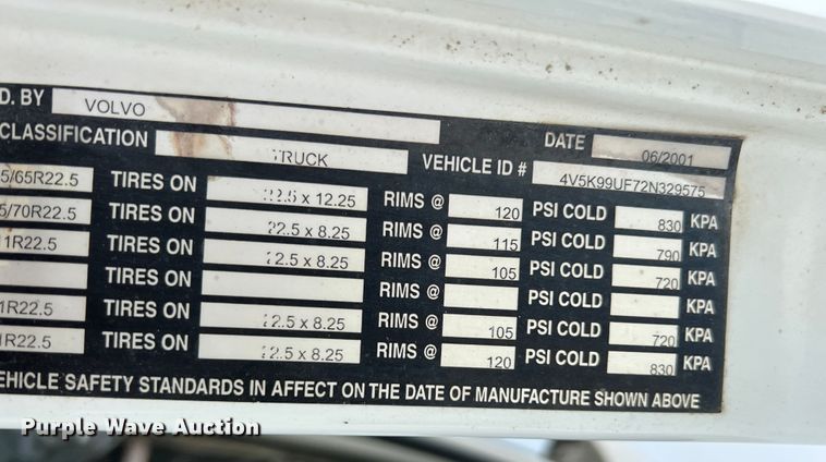 image for item IA9110 2002 Volvo VHD  ready mix truck