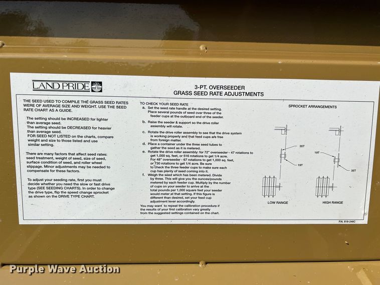 image for item IA9184 Land Pride PS1572  seeder