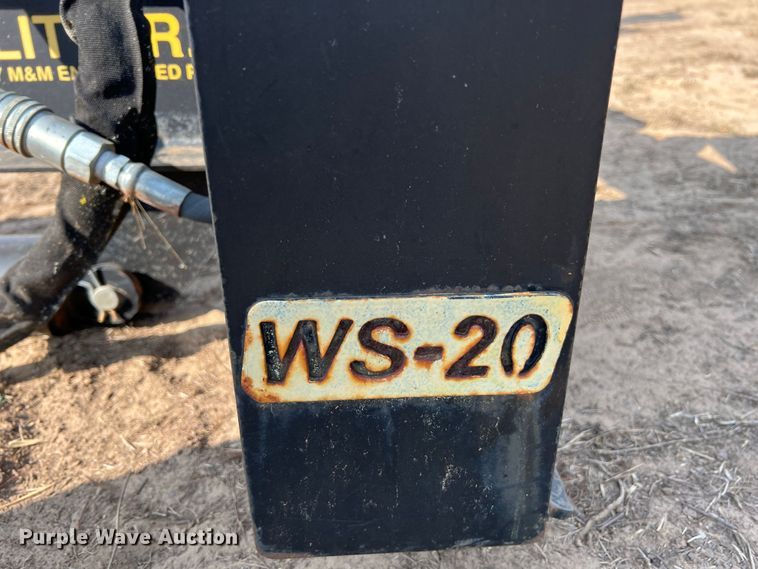 image for item IA9186 M&M Engineering WS-20  skid steer wood splitter