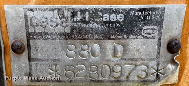 image for item IA9203 1986 Case 880D  excavator