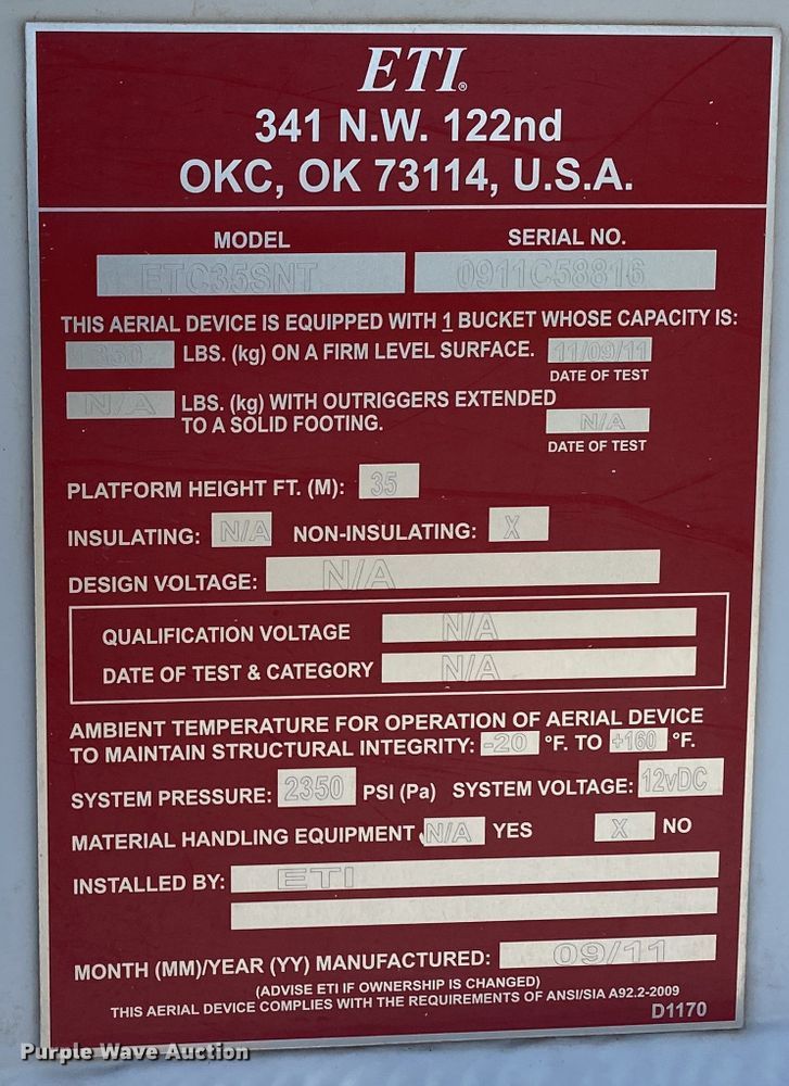 image for item JW9408 2012 Ford F550 Super Duty  bucket truck