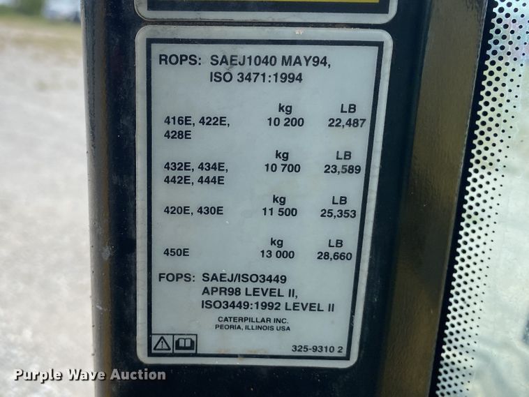 image for item JW9411 2011 Caterpillar 420EIT  backhoe