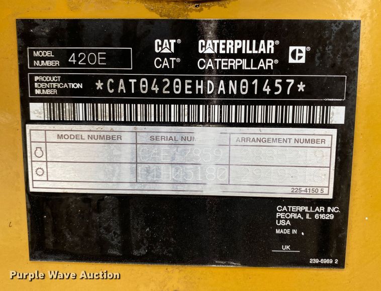 image for item JW9411 2011 Caterpillar 420EIT  backhoe