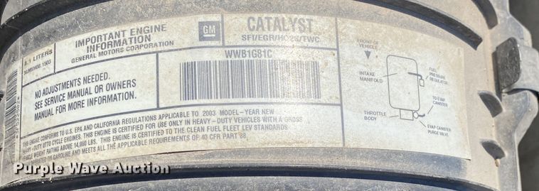 image for item JW9414 2003 Chevrolet C4500  bucket truck